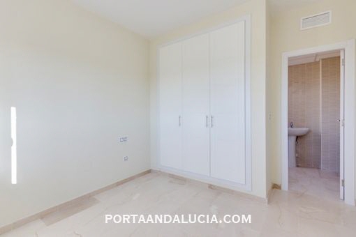One of the bedrooms with bathroom
