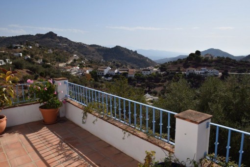 Spacious terrace with mountain views