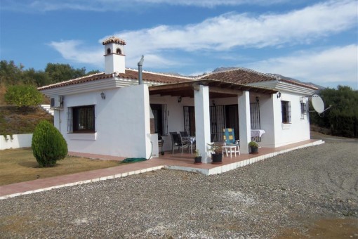 The front view of the finca