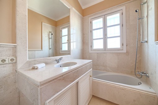 One of four bathrooms