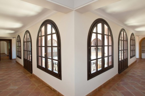Corridor with large windows