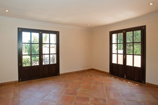 Balcony with views of the garden