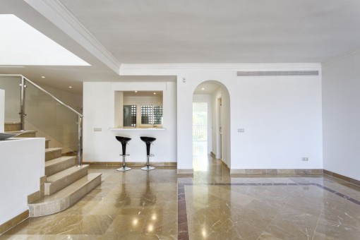 Large living and dining area