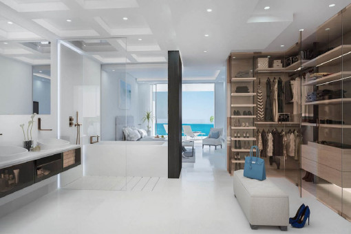High-quality bedroom with bathroom and dressing room