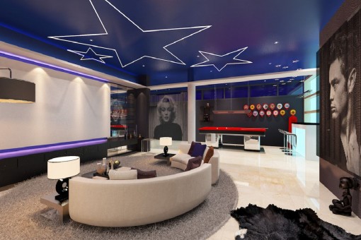 Home cinema in the basement