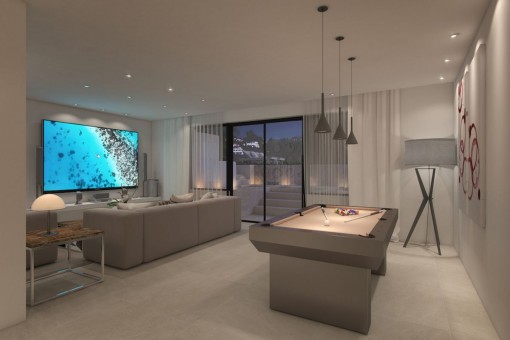 Home theater and poolroom