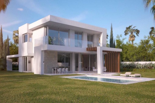 Great off plan villa with 4 bedrooms in a golf course resort in Marbella East