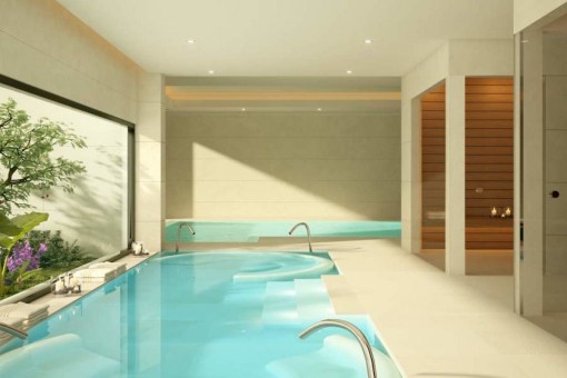 Relaxing spa area