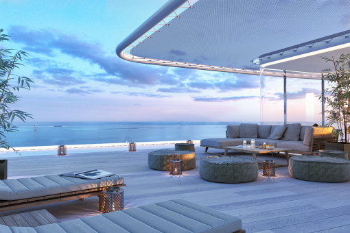 Covered first sea line terrace