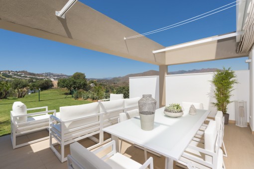 Lovely 3 bedroom townhouse, right in front of 3 golf courses in Mijas Coast