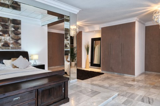 Master bedroom with built-in wardrobe