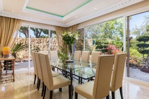 Dining area with panoramic windows