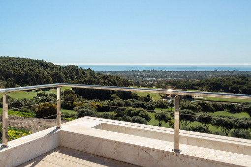 Sunny terrace with splendid views