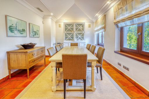 Bright dining area